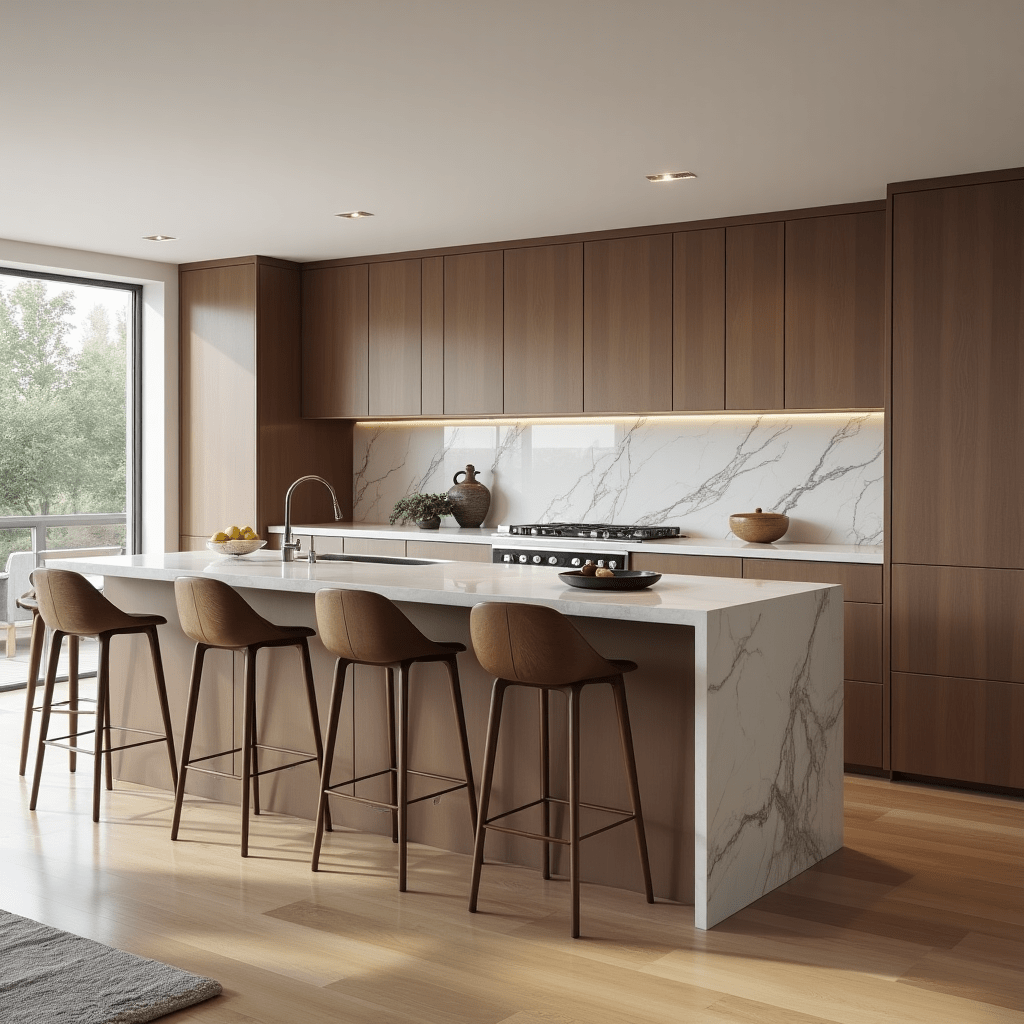 Kitchen remodeling in Vancouver with sleek wooden cabinetry