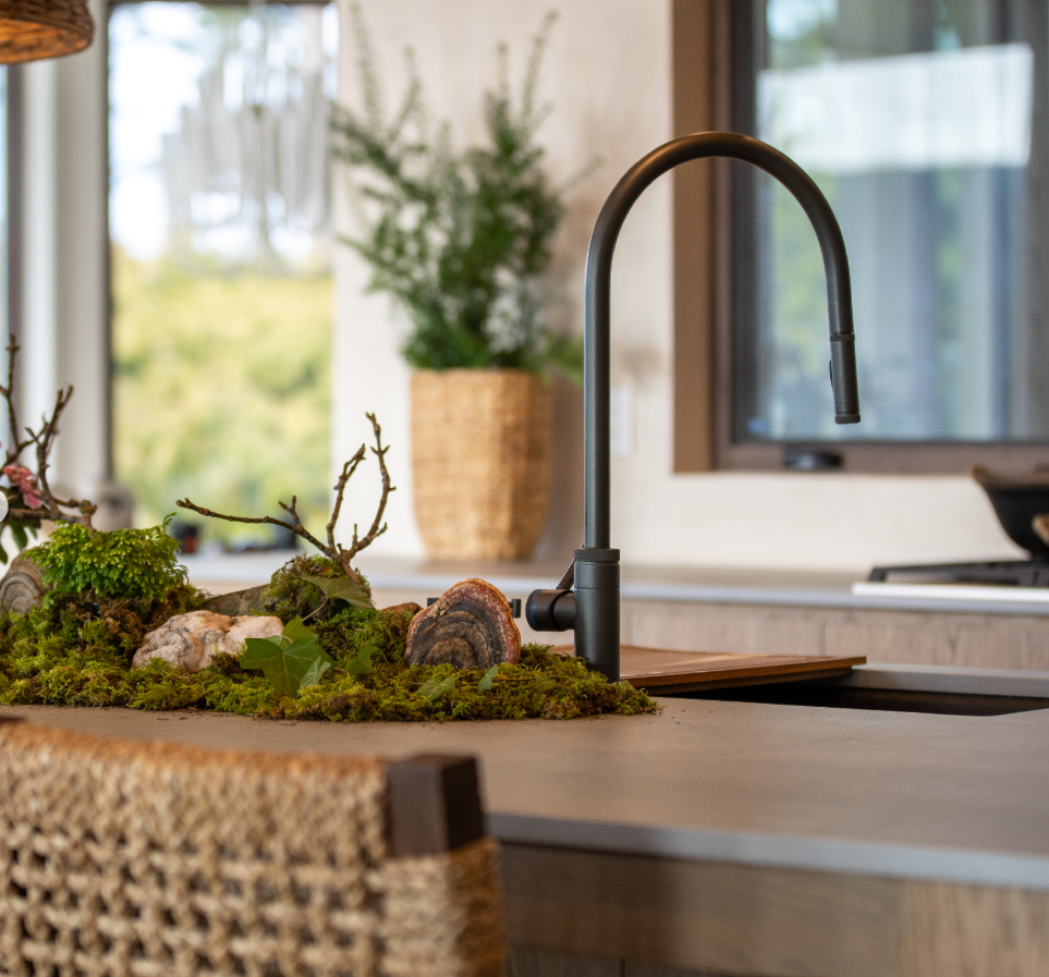 Farmhouse kitchen cabinets with rustic style in a Vancouver home